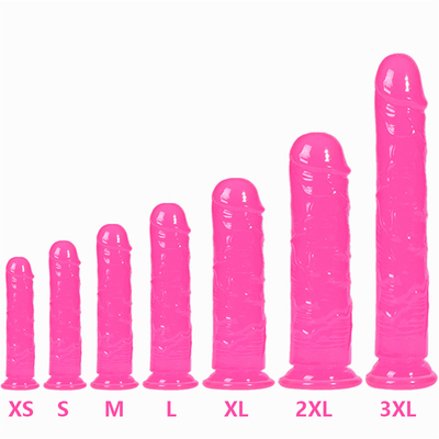ยืนยันจริงเจลลี่ Dildo สําหรับผู้เริ่มต้น 7 นิ้ว คริสตัล G-Spot Dildos กระเพาะเพศยืดหยุ่น