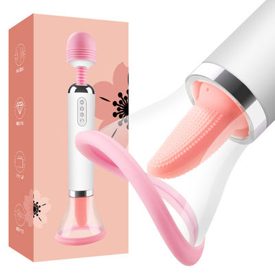 ของเล่นทางเพศกันน้ำ 100% G Spot Vibrator Sex Tongue Vibrator For Woman