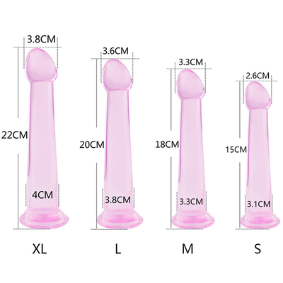 เสียบก้นต่อมลูกหมากช่องคลอด G Spot เซ็กส์ทอยพร้อมฐานถ้วยดูดที่แข็งแกร่ง