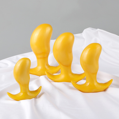 Super Soft Mango Anal Butt Plug, ซิลิโคนเหลวที่ยืดหยุ่นของเล่นทางเพศ Prostate Massager