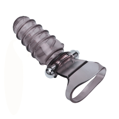 ความแปลกใหม่ของเล่นทางเพศ Finger Sleeve Vibrator RoHS Medical TPE สำหรับผู้หญิง