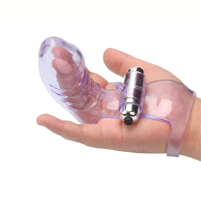 ความแปลกใหม่ของเล่นทางเพศ Finger Sleeve Vibrator RoHS Medical TPE สำหรับผู้หญิง