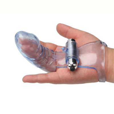 ความแปลกใหม่ของเล่นทางเพศ Finger Sleeve Vibrator RoHS Medical TPE สำหรับผู้หญิง