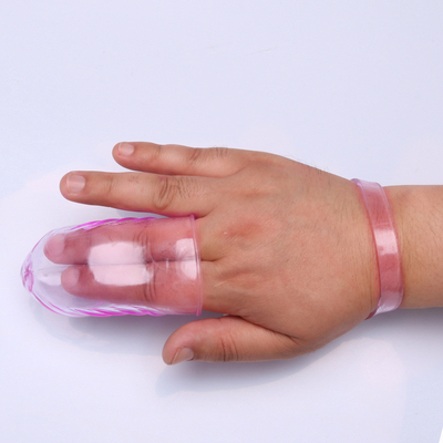 ความแปลกใหม่ของเล่นทางเพศ Finger Sleeve Vibrator RoHS Medical TPE สำหรับผู้หญิง