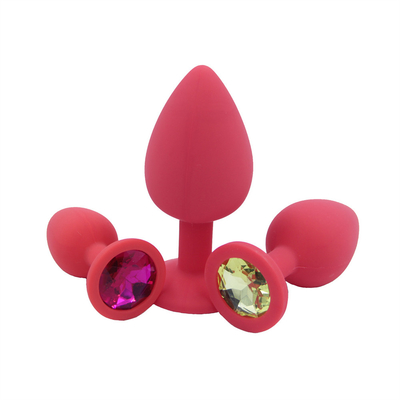 แบบพกพาซิลิโคน Jeweled Chastity Anal Plug ผู้ใหญ่ของเล่น Butt Plug Anal เกย์ผู้ใหญ่ของเล่นสำหรับผู้ชาย