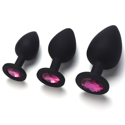 แบบพกพาซิลิโคน Jeweled Chastity Anal Plug ผู้ใหญ่ของเล่น Butt Plug Anal เกย์ผู้ใหญ่ของเล่นสำหรับผู้ชาย