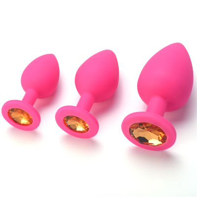 แบบพกพาซิลิโคน Jeweled Chastity Anal Plug ผู้ใหญ่ของเล่น Butt Plug Anal เกย์ผู้ใหญ่ของเล่นสำหรับผู้ชาย