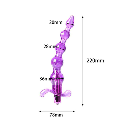 ลูกปัดก้นสั่นนุ่มนวดต่อมลูกหมากเสียบก้นของเล่นผู้ใหญ่ทางทวารหนักสำหรับผู้หญิง
