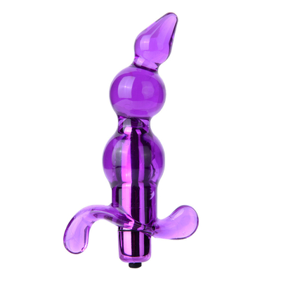 ลูกปัดก้นสั่นนุ่มนวดต่อมลูกหมากเสียบก้นของเล่นผู้ใหญ่ทางทวารหนักสำหรับผู้หญิง