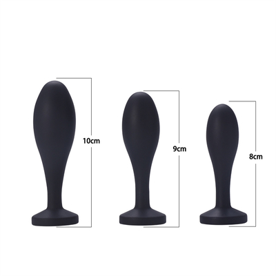 Drop Shipping ซิลิโคน Anal Sex ของเล่น Water Drop Design สีดำ Anal Massager Butt Plug Anal Plug Set