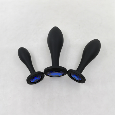 Drop Shipping ซิลิโคน Anal Sex ของเล่น Water Drop Design สีดำ Anal Massager Butt Plug Anal Plug Set