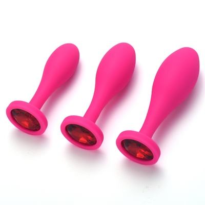 Drop Shipping ซิลิโคน Anal Sex ของเล่น Water Drop Design สีดำ Anal Massager Butt Plug Anal Plug Set