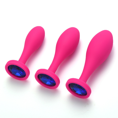 Drop Shipping ซิลิโคน Anal Sex ของเล่น Water Drop Design สีดำ Anal Massager Butt Plug Anal Plug Set