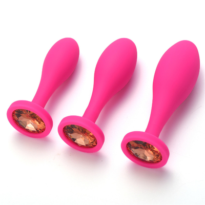 Drop Shipping ซิลิโคน Anal Sex ของเล่น Water Drop Design สีดำ Anal Massager Butt Plug Anal Plug Set