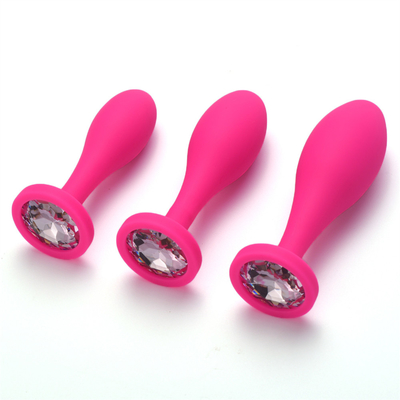 Drop Shipping ซิลิโคน Anal Sex ของเล่น Water Drop Design สีดำ Anal Massager Butt Plug Anal Plug Set