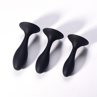 Drop Shipping ซิลิโคน Anal Sex ของเล่น Water Drop Design สีดำ Anal Massager Butt Plug Anal Plug Set
