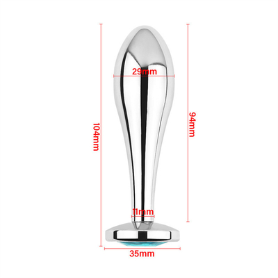 สีดําฮ็อตเมทัล Anal Plug สําหรับผู้หญิง Butt และสมอง ของเล่นเพศ