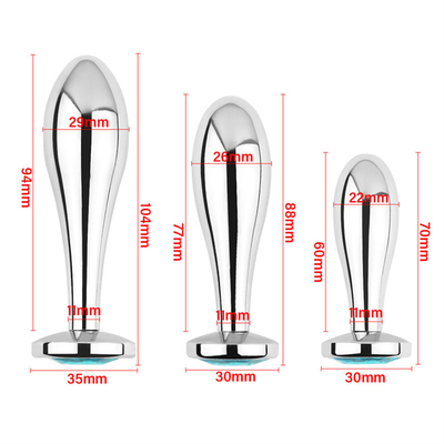 สีดําฮ็อตเมทัล Anal Plug สําหรับผู้หญิง Butt และสมอง ของเล่นเพศ
