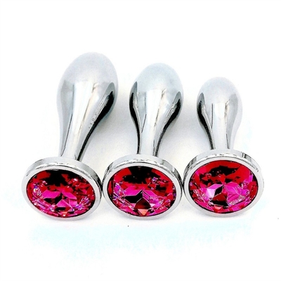 สีดําฮ็อตเมทัล Anal Plug สําหรับผู้หญิง Butt และสมอง ของเล่นเพศ