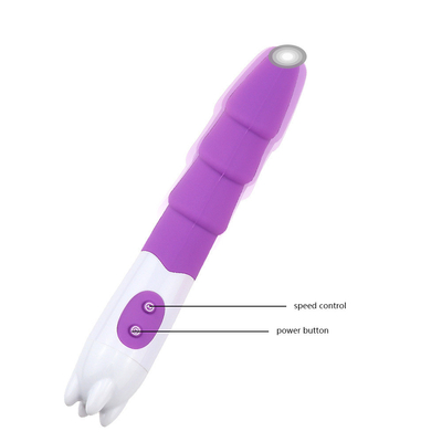 6 ความเร็ว สีซิลิโคน Vibrator เพศของเล่นกับแบตเตอรี่พลังงานพลังงาน Dildo Vibrator สําหรับผู้หญิง