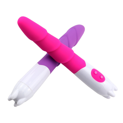 6 ความเร็ว สีซิลิโคน Vibrator เพศของเล่นกับแบตเตอรี่พลังงานพลังงาน Dildo Vibrator สําหรับผู้หญิง