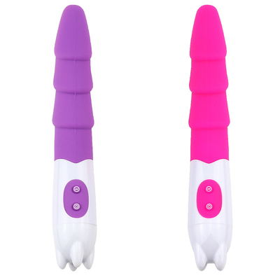 6 ความเร็ว สีซิลิโคน Vibrator เพศของเล่นกับแบตเตอรี่พลังงานพลังงาน Dildo Vibrator สําหรับผู้หญิง
