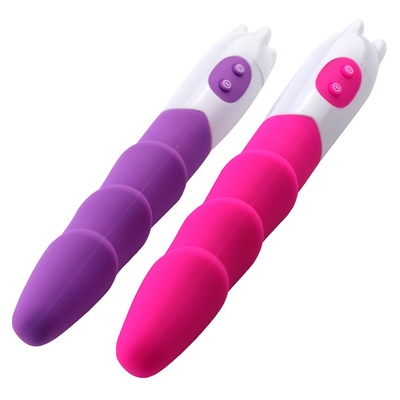 6 ความเร็ว สีซิลิโคน Vibrator เพศของเล่นกับแบตเตอรี่พลังงานพลังงาน Dildo Vibrator สําหรับผู้หญิง