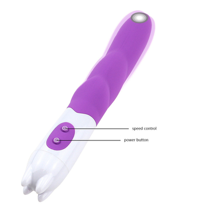 6 ความเร็ว สีซิลิโคน Vibrator เพศของเล่นกับแบตเตอรี่พลังงานพลังงาน Dildo Vibrator สําหรับผู้หญิง