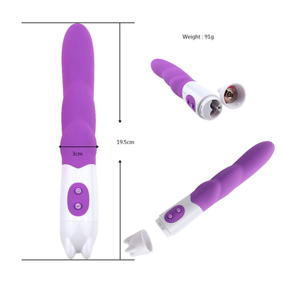 6 ความเร็ว สีซิลิโคน Vibrator เพศของเล่นกับแบตเตอรี่พลังงานพลังงาน Dildo Vibrator สําหรับผู้หญิง