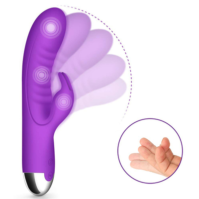 เครื่องนวดกระเพาะเพศ G-Spot USB สามารถชาร์จได้ เครื่องนวดกระเพาะเพศกระต่าย Vibrators สําหรับผู้หญิง