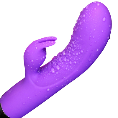 เครื่องนวดกระเพาะเพศ G-Spot USB สามารถชาร์จได้ เครื่องนวดกระเพาะเพศกระต่าย Vibrators สําหรับผู้หญิง