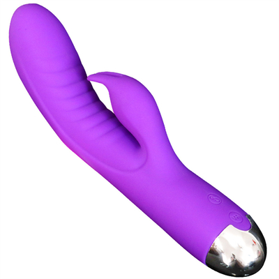 เครื่องนวดกระเพาะเพศ G-Spot USB สามารถชาร์จได้ เครื่องนวดกระเพาะเพศกระต่าย Vibrators สําหรับผู้หญิง