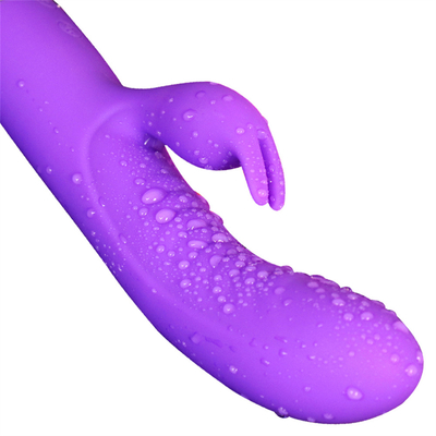 เครื่องนวดกระเพาะเพศ G-Spot USB สามารถชาร์จได้ เครื่องนวดกระเพาะเพศกระต่าย Vibrators สําหรับผู้หญิง