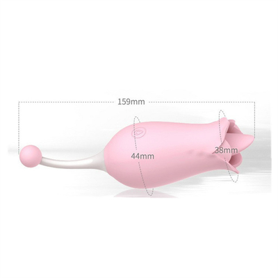 หัวสองดอกกุหลาบ Vibrator  Nipple Clitoral Stimulation Massage Vibrator Licking Tongue Pussy Vibrator ของเล่นเพศสําหรับผู้หญิง