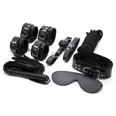 ผูกพัน PU ผ้าหนัง Fetish Kit ผูกพันทาสของเล่นเพศผูกพันสําหรับคู่