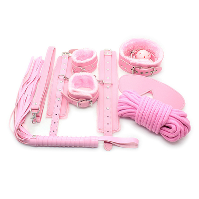 ผูกพัน PU ผ้าหนัง Fetish Kit ผูกพันทาสของเล่นเพศผูกพันสําหรับคู่