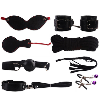 8pc/set ชุดขัดขวางการเป็นทาส BDSM ที่นิยมสําหรับคู่ที่มีความสุข