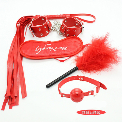 5pcs/set SM Products Bondage PU Leather Fetish Kit ขังขังทาสของเล่นเพศ
