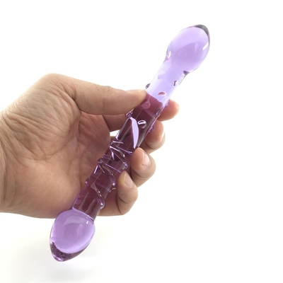 Double Heads Butt Plug Anal Plug Butt Glass Butt Plug ด้วยการออกแบบสกรูภายใน