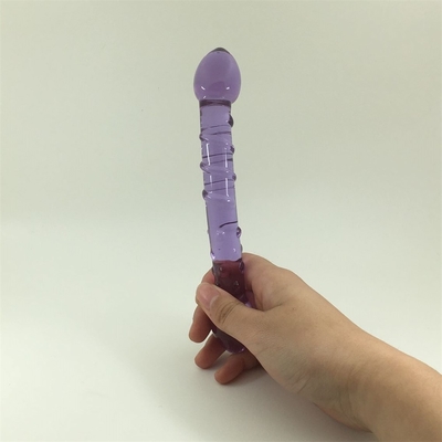 Double Heads Butt Plug Anal Plug Butt Glass Butt Plug ด้วยการออกแบบสกรูภายใน