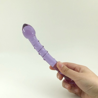 Double Heads Butt Plug Anal Plug Butt Glass Butt Plug ด้วยการออกแบบสกรูภายใน