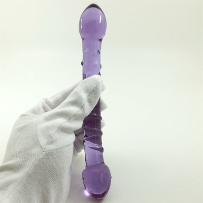 Double Heads Butt Plug Anal Plug Butt Glass Butt Plug ด้วยการออกแบบสกรูภายใน