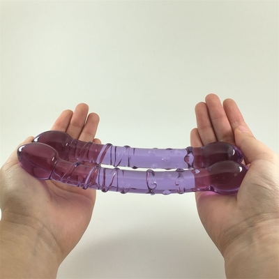 Double Heads Butt Plug Anal Plug Butt Glass Butt Plug ด้วยการออกแบบสกรูภายใน