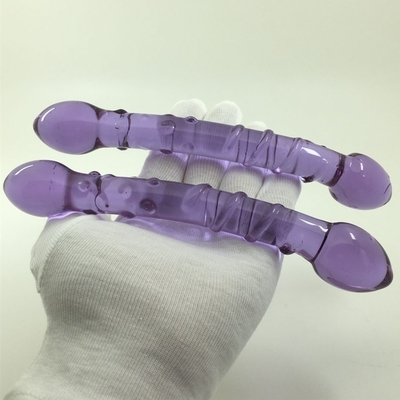 Double Heads Butt Plug Anal Plug Butt Glass Butt Plug ด้วยการออกแบบสกรูภายใน