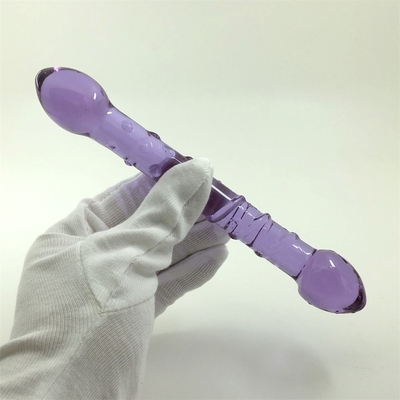 Double Heads Butt Plug Anal Plug Butt Glass Butt Plug ด้วยการออกแบบสกรูภายใน