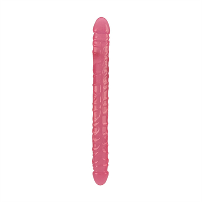 เจลลี่-จริง Double Dong ผู้ใหญ่ Dildo ของเล่นเพศสําหรับเลสเบี้ยน กันน้ํา ยืดหยุ่น Dildo สําหรับผู้หญิง