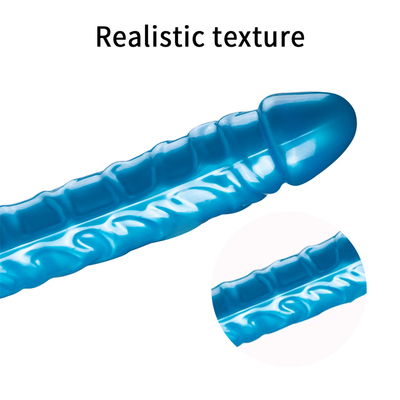 เจลลี่-จริง Double Dong ผู้ใหญ่ Dildo ของเล่นเพศสําหรับเลสเบี้ยน กันน้ํา ยืดหยุ่น Dildo สําหรับผู้หญิง