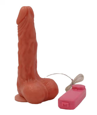 สารที่ปลอดภัยสําหรับร่างกายของ Dildo แบบจริง ค้อนเพศขนาดใหญ่แบบจริง กับถ้วยดูดแรง เครื่องสั่น Dildo ที่มีความร้อน