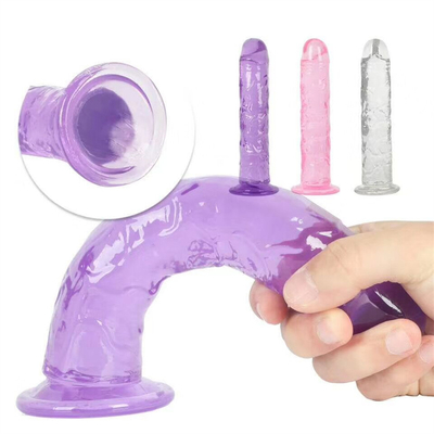 ยืนยันจริงเจลลี่ Dildo สําหรับผู้เริ่มต้น 7 นิ้ว คริสตัล G-Spot Dildos กระเพาะเพศยืดหยุ่น