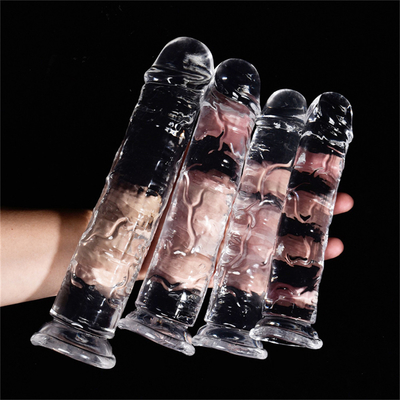 ยืนยันจริงเจลลี่ Dildo สําหรับผู้เริ่มต้น 7 นิ้ว คริสตัล G-Spot Dildos กระเพาะเพศยืดหยุ่น